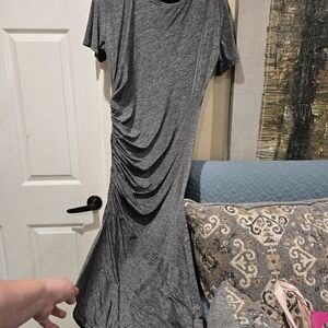 Chic Heather Gray Midi Dress